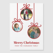 Weihnachtsschmuck 3 Foto Magnetkarte (Vorderseite)