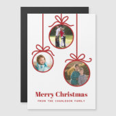 Weihnachtsschmuck 3 Foto Magnetkarte (Vorne/Hinten)