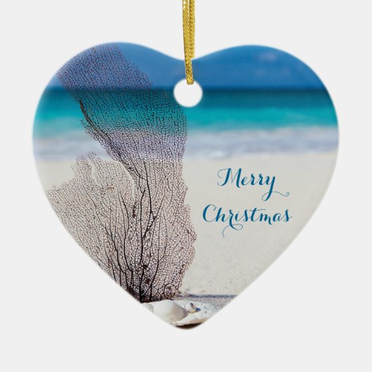 Weihnachtsschmuck am Strand Herz Coral (Vorne)