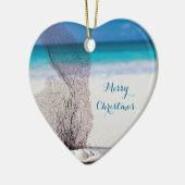 Weihnachtsschmuck am Strand Herz Coral (Links)