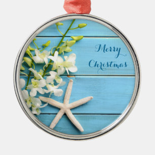 Weihnachtsschmuck am Strand Runde Starfish