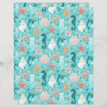 Weihnachtsschmuck an der Küste Scrapbook Paper