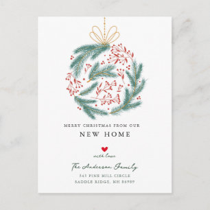 Weihnachtsschmuck Ankündigungspostkarte