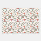 Weihnachtsschmuck Antik Vintag Boho Geschenkpapier Set (Vorderseite)