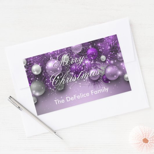 Weihnachtsschmuck - Äpfel Rechteckiger Aufkleber (Umschlag)