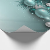 Weihnachtsschmuck - Aquamarin Geschenkpapier (Ecke)