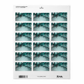 Weihnachtsschmuck - Aquamarin - Maßgeschneidert Adressaufkleber (Vorne)