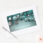 Weihnachtsschmuck - Aquamarin Rechteckiger Aufkleber (Umschlag)