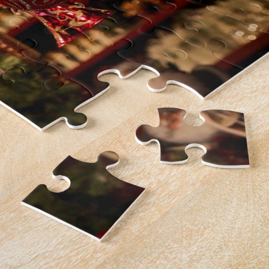 Weihnachtsschmuck auf Baum schwierig Puzzle (Seite)