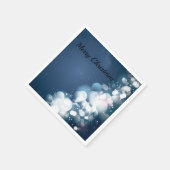 Weihnachtsschmuck auf blauem Hintergrund Serviette (Ecke)