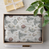 Weihnachtsschmuck auf Creme Seidenpapier (Geschenk)