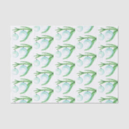 Weihnachtsschmuck auf einer Baumzweigung Seidenpapier