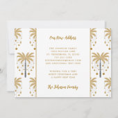 Weihnachtsschmuck auf Palm Tree New Zuhause Ankündigung (Rückseite)