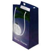 Weihnachtsschmuck auf Palmen Kleine Geschenktüte (Vorderseite Schrägansicht)