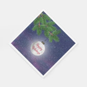 Weihnachtsschmuck auf Pine Serviette (Ecke)