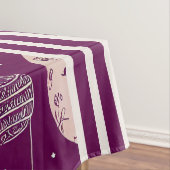Weihnachtsschmuck auf Plum Tablecloth Tischdecke (Beispiel)