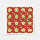 Weihnachtsschmuck auf rotem Hintergrund Serviette (Vorderseite)