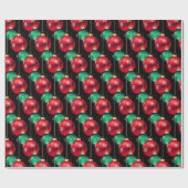 Weihnachtsschmuck auf schwarz geschenkpapier (Flach)