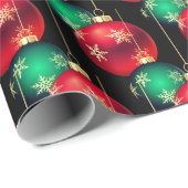Weihnachtsschmuck auf schwarz geschenkpapier (Rolleneckpunkt)