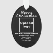 Weihnachtsschmuck aus schwarzem Oval Ornament (Vorderseite)