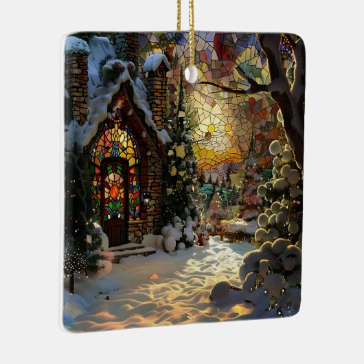 Weihnachtsschmuck aus verkettetem Glas (Rechts)