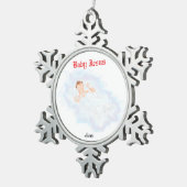 Weihnachtsschmuck : Baby Jesus Schneeflocken Zinn-Ornament (Rechts)