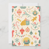 Weihnachtsschmuck Babydusche Einladung (Rückseite)