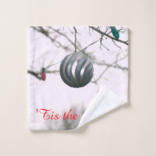 Weihnachtsschmuck Badhandtuch Set (Waschlappen)