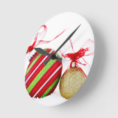 Weihnachtsschmuck Balls Zeitgenössisch Runde Wanduhr (Winkel)