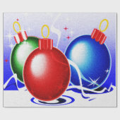 Weihnachtsschmuck & Band - Geschenkpapier (Flach)