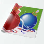 Weihnachtsschmuck & Band - Geschenkpapier (Ungerollt)