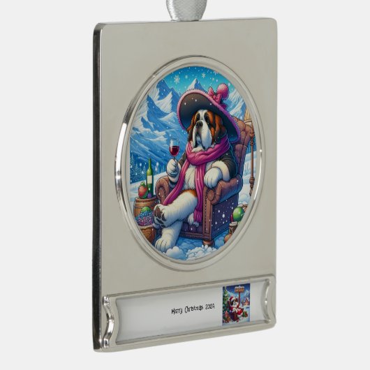 Weihnachtsschmuck Banner-Ornament Silber (Rechts)