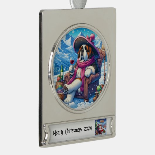 Weihnachtsschmuck Banner-Ornament Silber (Rechts)