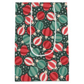 Weihnachtsschmuck Baubles Red Green Mittlere Geschenktüte (Rückseite)