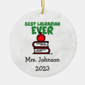 Weihnachtsschmuck "Bester Bibliothekar je" (Vorne)