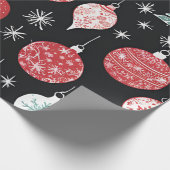 Weihnachtsschmuck Black Geschenkpapier (Ecke)
