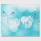 Weihnachtsschmuck Blau Geschenkpapier (Flach)