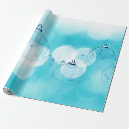 Weihnachtsschmuck Blau Geschenkpapier (Ungerollt)