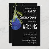 Weihnachtsschmuck Blau, Moderne Hochzeit Ankündigung (Vorne/Hinten)