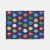 Weihnachtsschmuck - Blaues Urlaubsmuster Fleecedecke (Vorderseite (Horizontal))