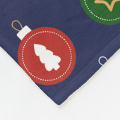 Weihnachtsschmuck - Blaues Urlaubsmuster Fleecedecke (Ecke)