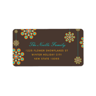 Weihnachtsschmuck Blume Holiday Address Labels Adressaufkleber