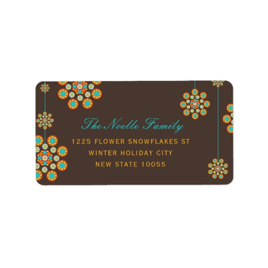 Weihnachtsschmuck Blume Holiday Address Labels Adressaufkleber (Vorne)