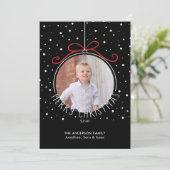 Weihnachtsschmuck Bow Foto Weihnachten (Stehend Vorderseite)