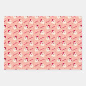 Weihnachtsschmuck, Bows und Weihnachtsmann in Reds Geschenkpapier Set (Vorderseite 3)