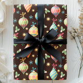 Weihnachtsschmuck Braun Feiertag Geschenkpapier