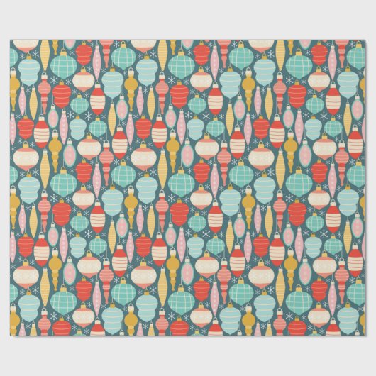 Weihnachtsschmuck Bunte Moderne Muster Geschenkpapier (Flach)
