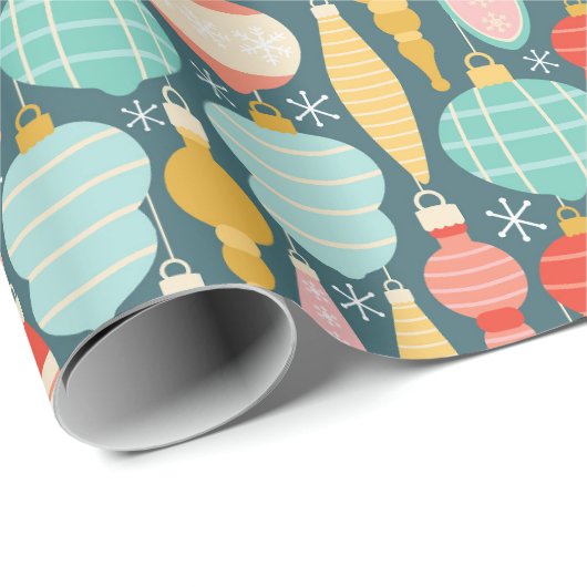 Weihnachtsschmuck Bunte Moderne Muster Geschenkpapier (Rolleneckpunkt)