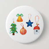 Weihnachtsschmuck Button (Vorderseite)