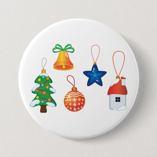 Weihnachtsschmuck Button (Vorderseite)